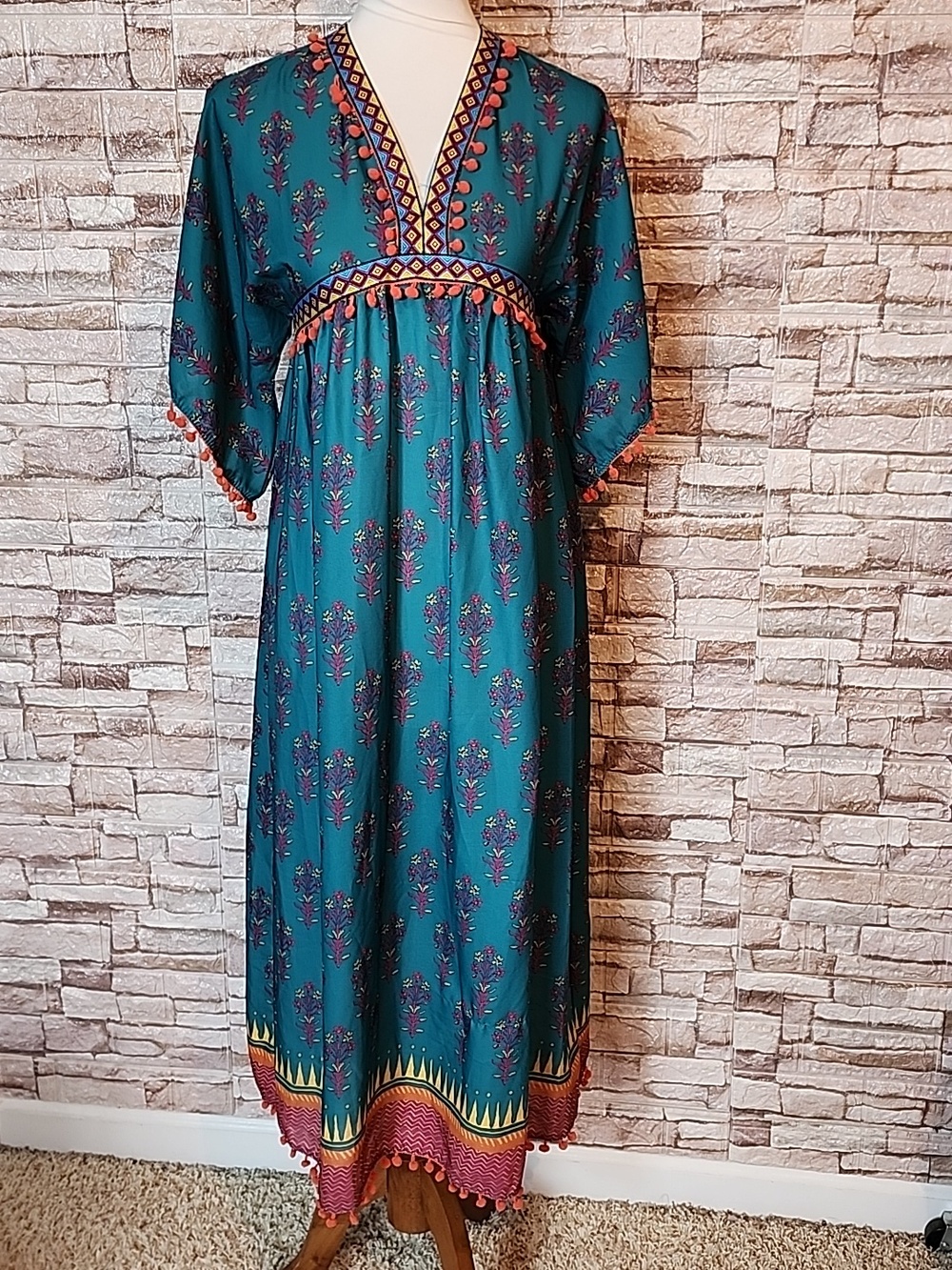 Flap.A Bohemian Style Blue Dress